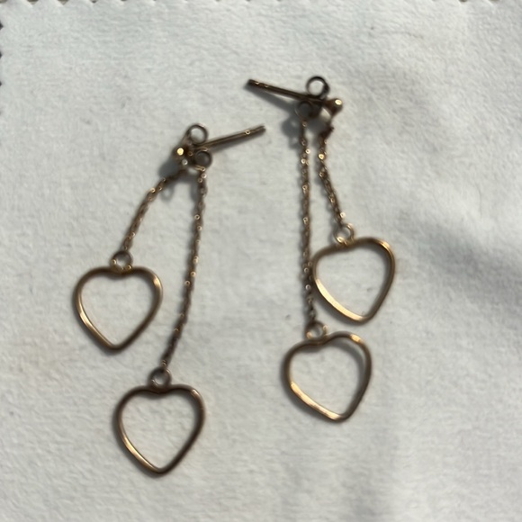 Dangling Hearts Earrings 925 - Picture 5 of 5